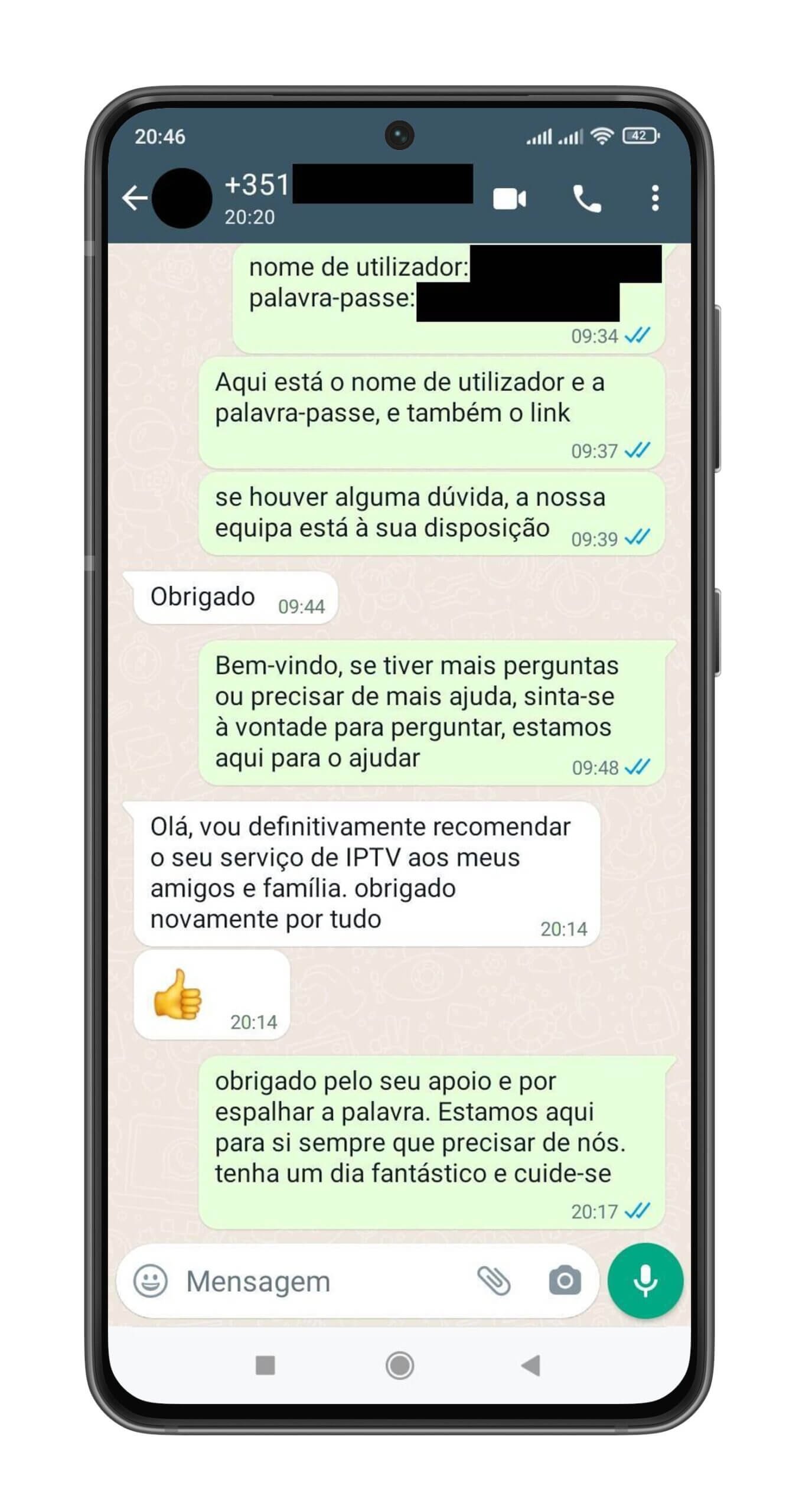 Segunda opinião do cliente sobre nosso serviço