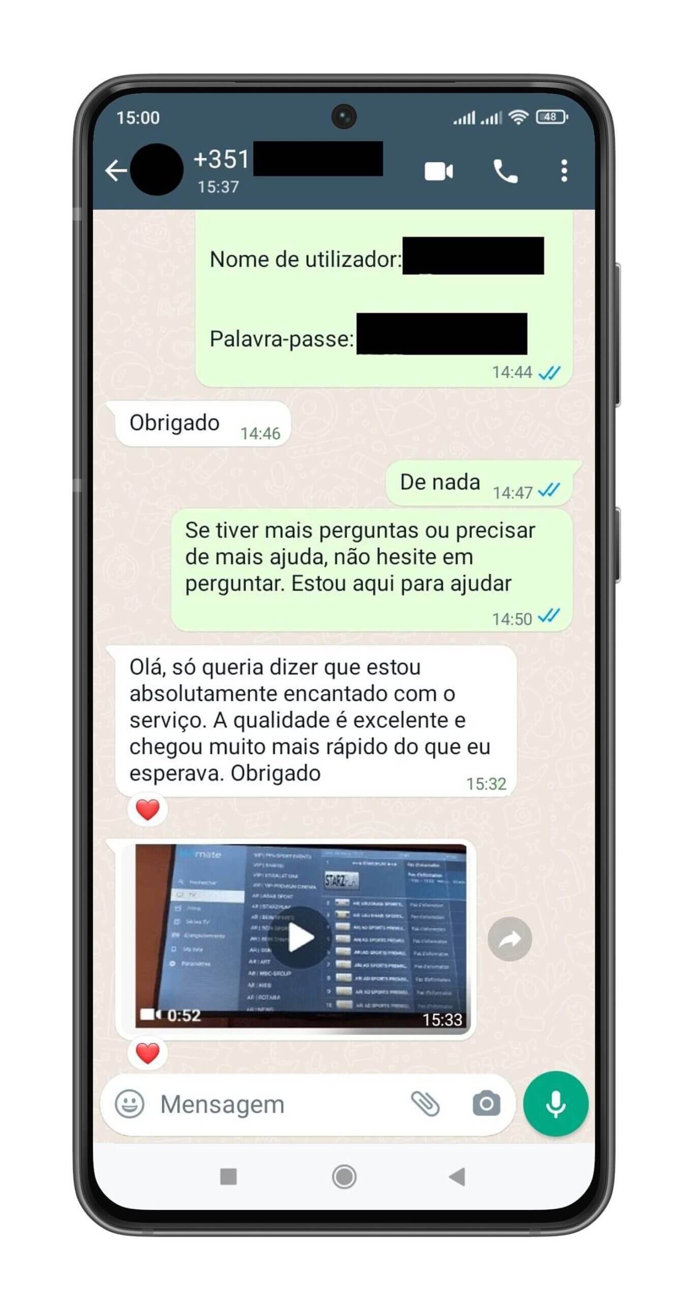 Sexta opinião do cliente sobre nosso serviço